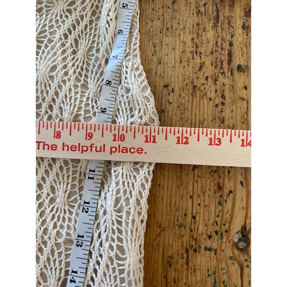 See You Monday Crochet Lace Dress Sleeveless Small Beige Casual Made‎ In USA - Picture 6 of 7